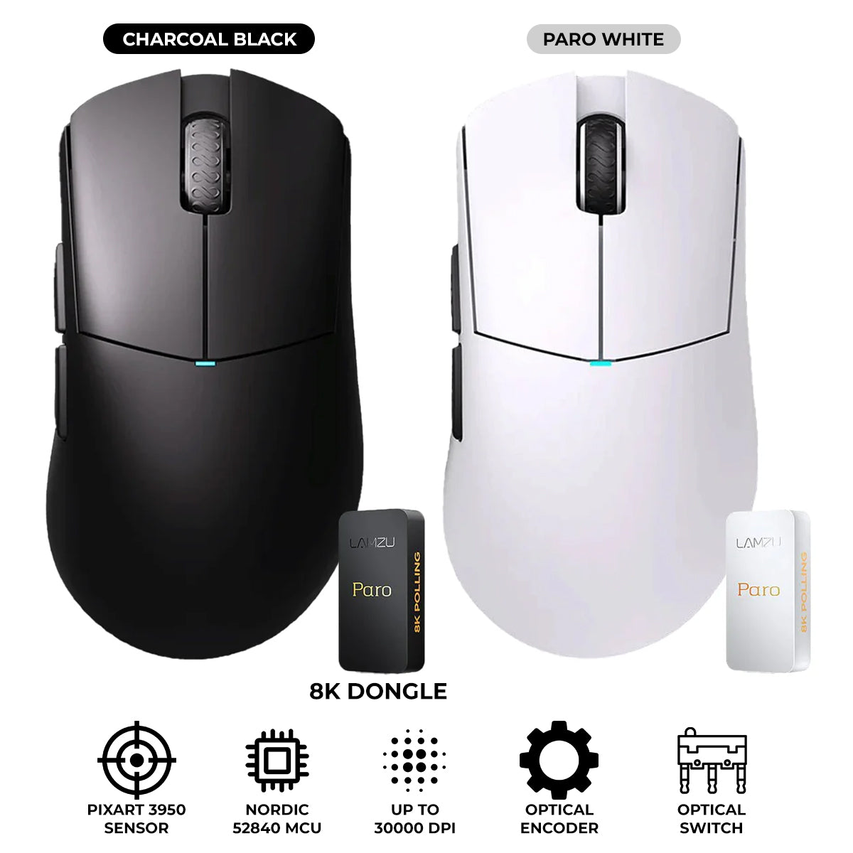 Lamzu Paro Aurora SuperLight Wireless Mouse 