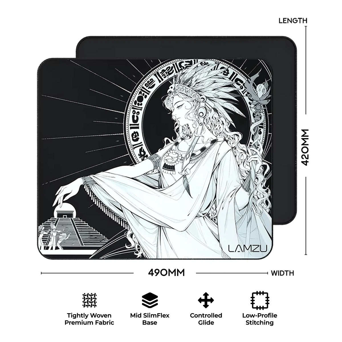 Lamzu Maya Mid SlimFlex Cloth Mouse Pad (490x420x3mm)