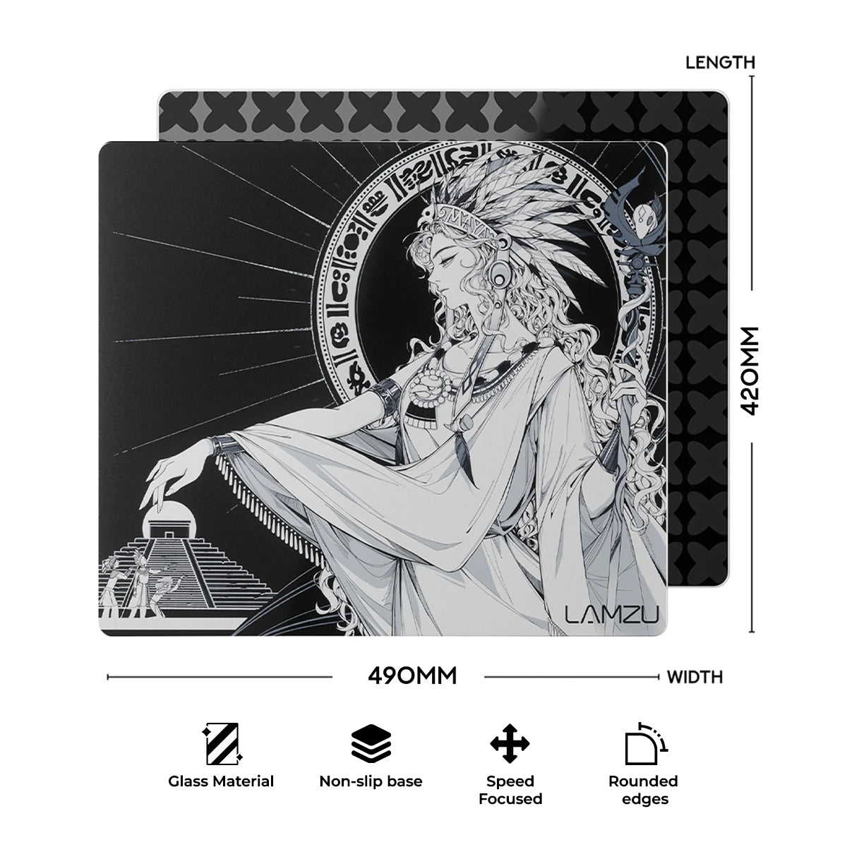 Lamzu Maya Silicate Glass Mouse Pad