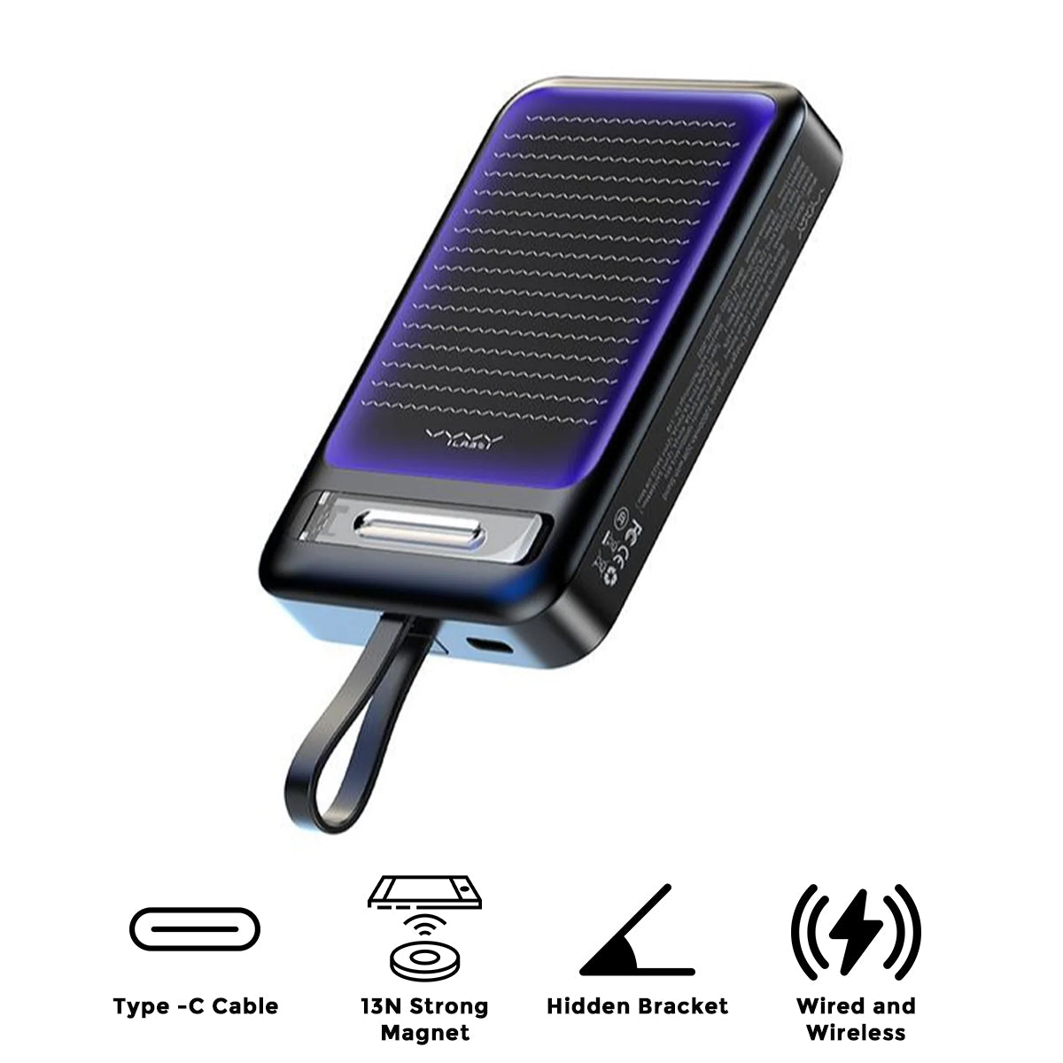 Vyvylabs Iridescence Wireless Fast Charge Power Bank Type-C Edition 10000mAh 20W