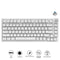 Ajazz AK820 White Backlit Wired 75% Hot-Swappable Mechanical Keyboard (White) (Blue Switch)
