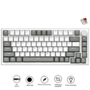Ajazz AK820 White Backlit Wired 75% Hot-Swappable Mechanical Keyboard (Grey/White) (Red Switch)