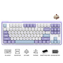 Ajazz AK870 RGB Tri-Mode 87-Keys TKL Gasket-mounted Hot Swappable Mechanical Keyboard (Purple/White/Blue) (Maillard Switch)