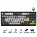 Ajazz AK870 RGB Tri-Mode 87-Keys TKL Gasket-mounted Hot Swappable Mechanical Keyboard (Black/Grey/Yellow) (Maillard Switch)