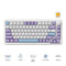 Ajazz AK820 Max RGB Tri-Mode 75% 82-Keys Gasket-mounted Hot Swappable Mechanical Keyboard (Purple/White/Blue) (Magnetic Switch)