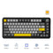 Ajazz AK820 Max RGB Tri-Mode 75% 82-Keys Gasket-mounted Hot Swappable Mechanical Keyboard with 1.14" TFT Display Screen & Knob (Black/Grey/Yellow) (Magnetic Switch)