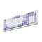 Ajazz AK980 RGB Tri-Mode 98% 97-Keys Gasket-Mounted Hot-Swappable Mechanical Keyboard with 1.14" TFT Display Screen & Knob (Purple/White/Blue) (Maillard Switch, Gift Switch V2)