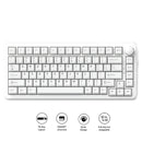 Ajazz AK820 Max No Light Wired 75% 82-Keys Gasket-Mounted South Facing Hot Swappable Mechanical Keyboard Knob