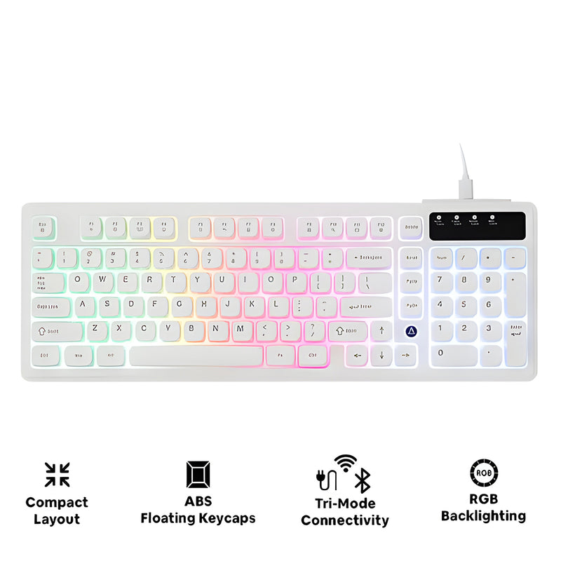 Ajazz AF98 Wired 97-Keys Membrane Keyboard (White)