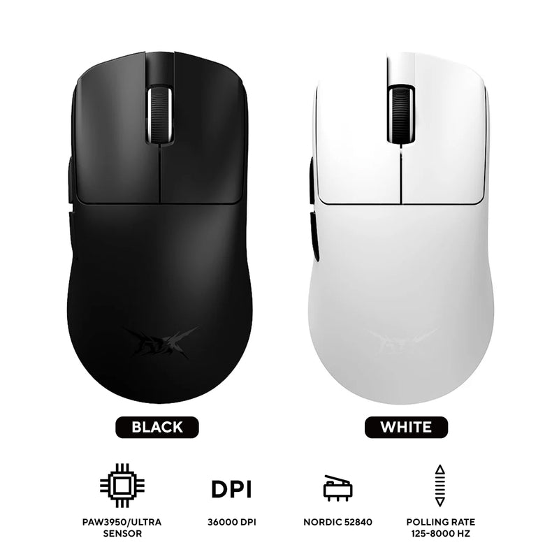 ATK Blazing Sky F1 Pro Lightweight Wireless Mouse (Black, White)