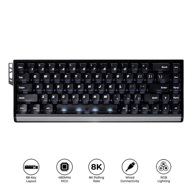 ATK 68 RX RGB Wired 68-Keys Gasket-Mounted Hot-Swappable Mechanical Keyboard (Black) (Magnetic Switch)