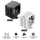 Ocypus Iota A40 Dual Fan 4 Heat-Pipes Single Tower Air Cooler with Dot-Matrix Digital Display (Black, White)