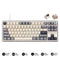 Royal Kludge R87Pro QMK Single-Mode RGB 81 Keys Hot-Swappable Mechanical Keyboard Half Grey (Creamy Switch, Brown Switch)