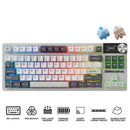 Royal Kludge RK-S85 Tri-Mode RGB 85 Keys Hot Swappable Mechanical Keyboard White Night (Cloud Switch, Beige Switch)