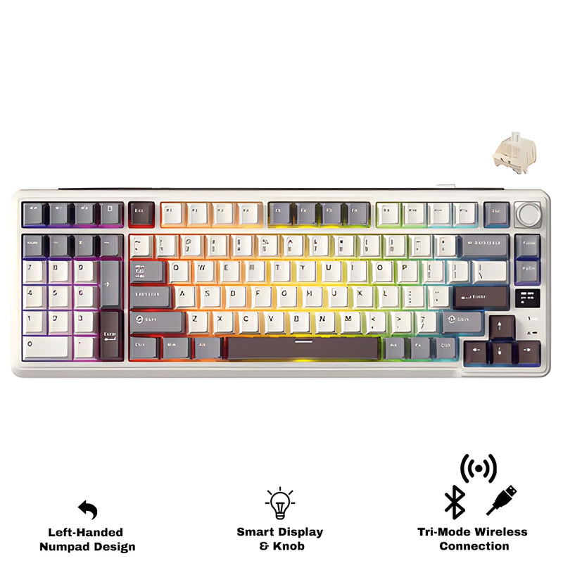 l Kludge RK-L98 Tri-Mode RGB 101 Keys Hot Swappable Mechanical Keyboard 