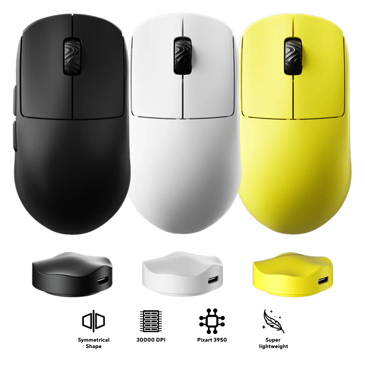 Scyrox V8 Super Light Wireless Gaming Mouse (Black, White, Yellow)