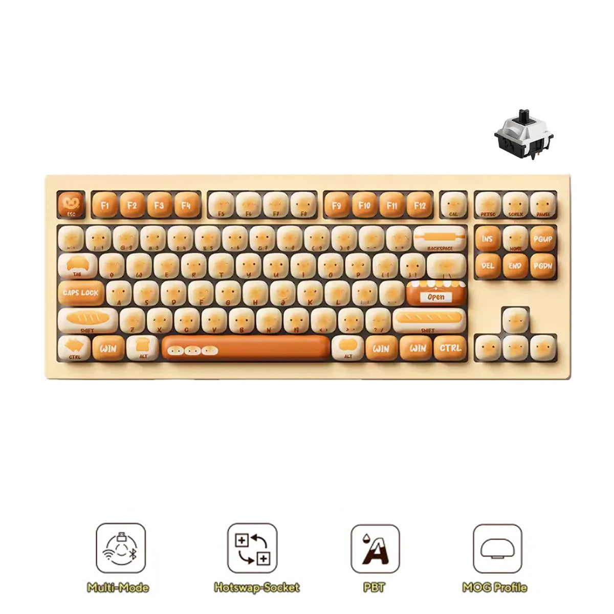 Akko 5087 V3 Bun Wonderland Multi-Mode RGB Hot-Swappable Mechanical Keyboard (Akko V3 Piano Pro Switch)