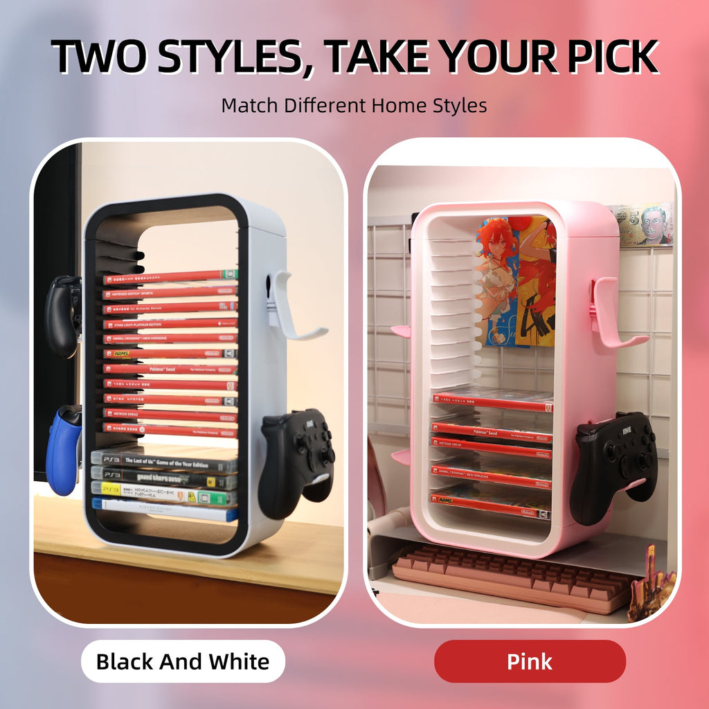 Ps1 Game Storage Racks IINE Game Storage Rack For PS/Xbox/Switch (Pink) (L867)