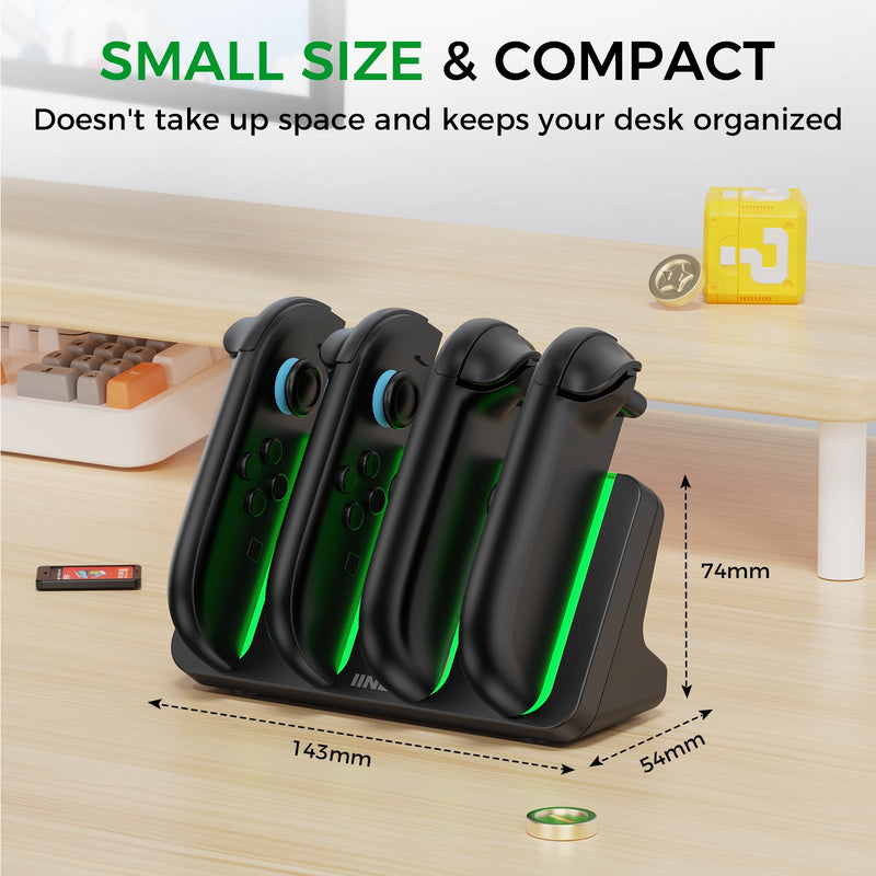 IINE 4-in-1 Charging Dock for Nintendo Switch 2 (Black) (L1102)