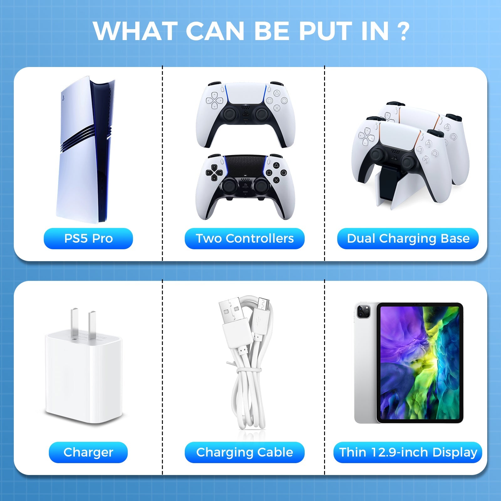 IINE Carrying Storage Bag for PS5 Pro (Black) (L1054)