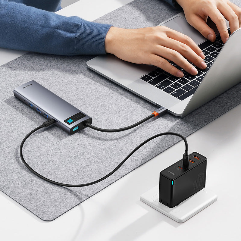 Baseus Metal Gleam Series 11-Port Hub USB-C to HDMI 4K@60Hz + VGA + 3xUSB 3.0 + USB 2.0 + USB-C PD