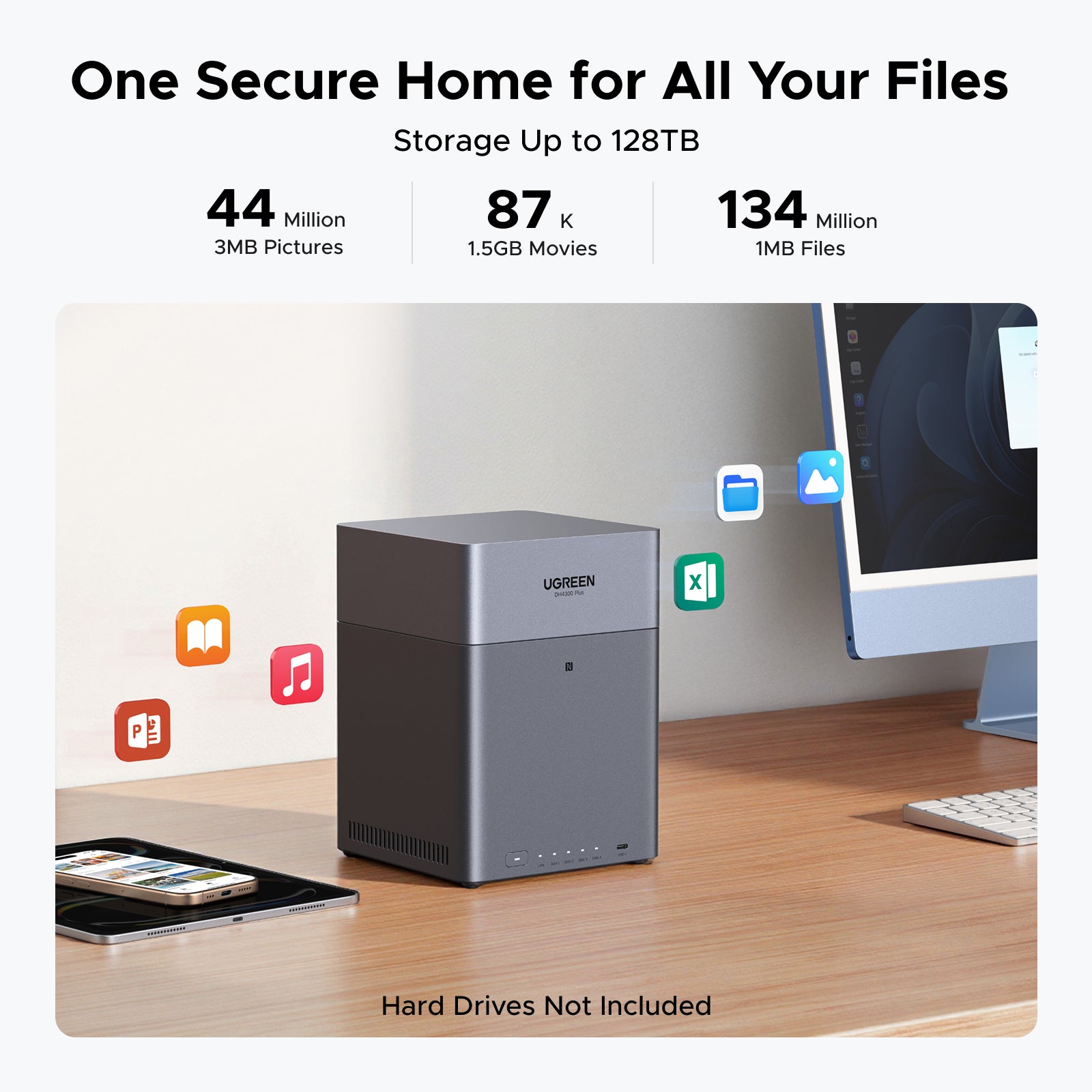 Ugreen NASync DH4300 Plus 4-Bay NAS Diskless Personal Cloud Storage