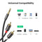 Ugreen 3.5mm Male To 2 RCA Male Audio Cable - Gray (1.5M, 2M, 3M, 5M)
