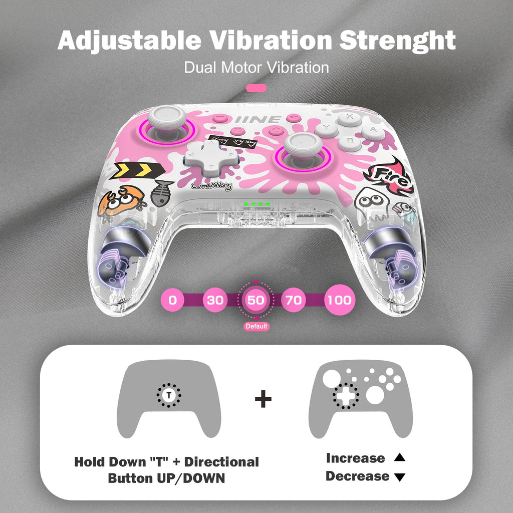 Controller Brand Innee IINE Switch Controller NFC Pink & White (L708)