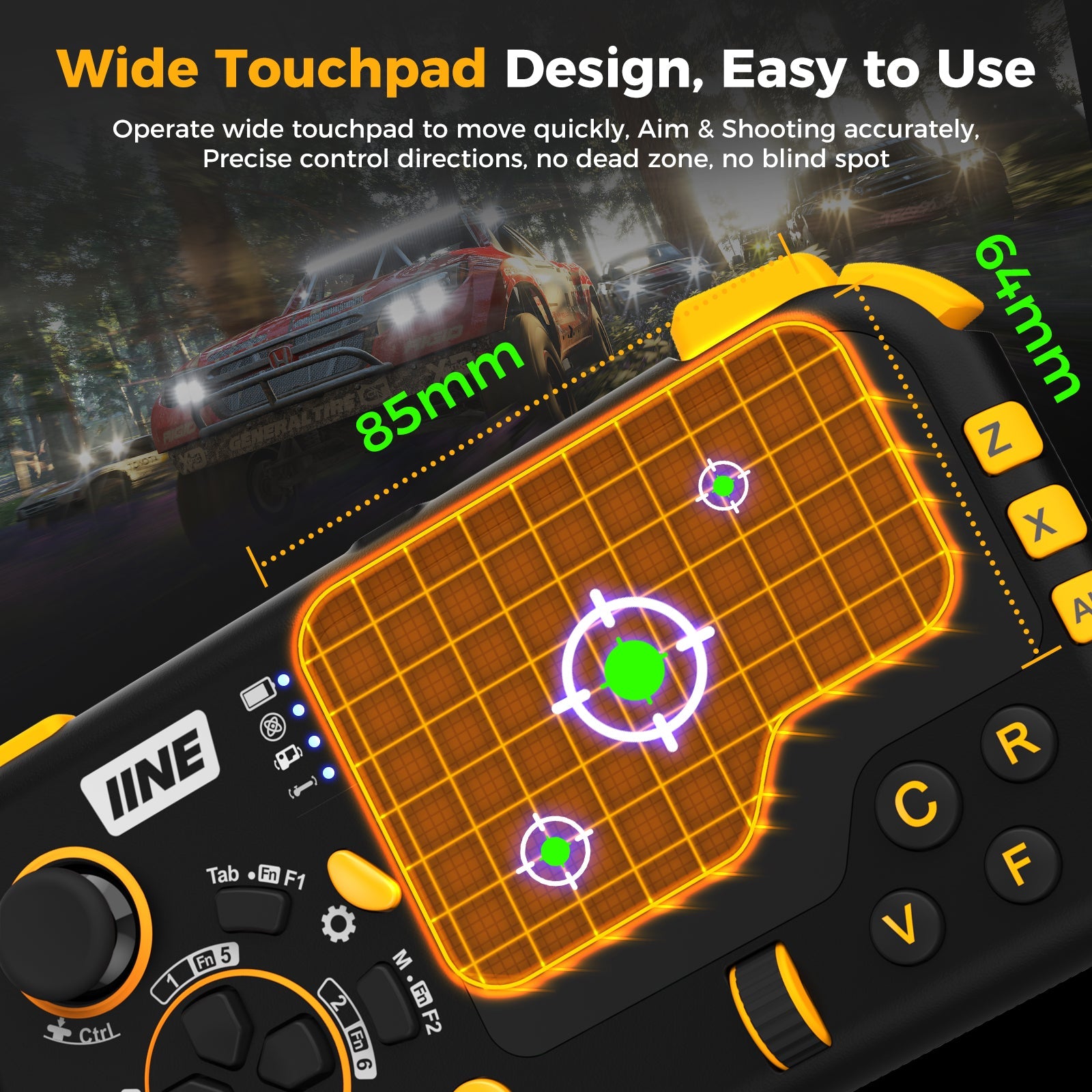 IINE Wireless Mouse-Pad Controller (Black) (L888) | DataBlitz