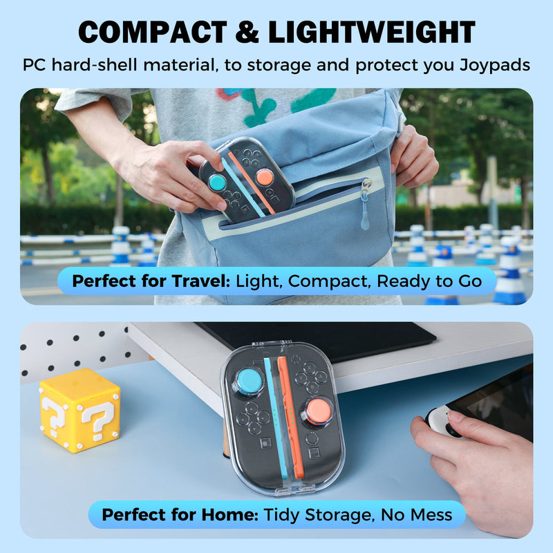 IINE Magnetic Storage Case for Nintendo Switch 2 Joy-Con (Transparent)