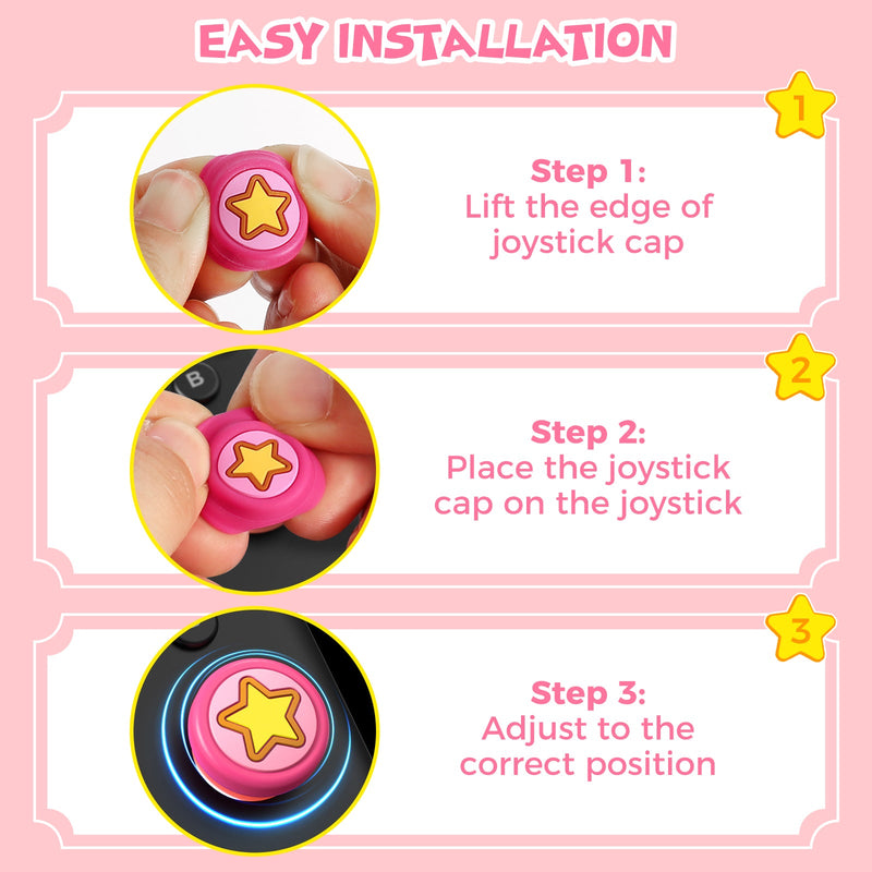 IINE Star-Shaped Joystick Caps for Nintendo Switch 2 (Yellow) (L1159)