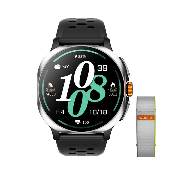Weofly Vive 2 Smartwatch (Black, Silver) (WFVV708BL, WFVV708SL)