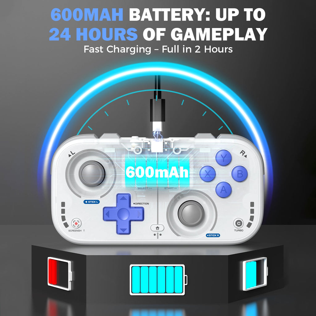 IINE Palm-Sized Retro Chronos Controller (Vintage Grey, Classic Black ...