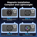 IINE Chill Meow Magnetic RGB Cooling Fan (Black, Silver)