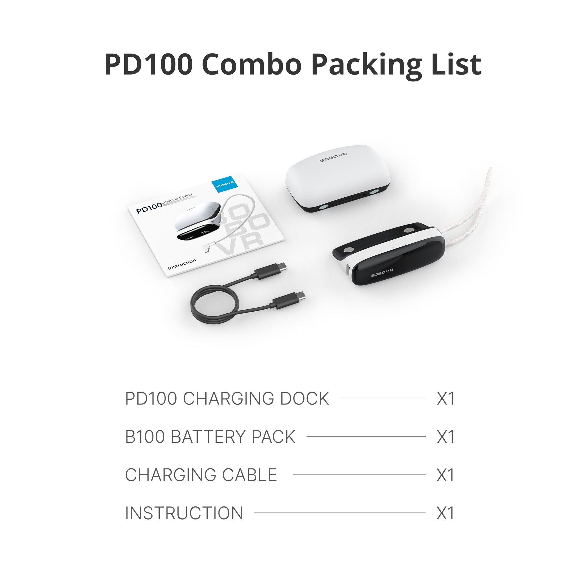 Bobovr PD100 Two-in-One Charging Dock & Power Bank