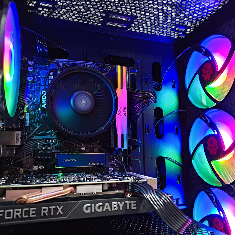 Powered by Gigabyte Campus Core Desktop Gaming PC | AMD Ryzen 5 5500 | 16GB RAM | 512GB SSD | RTX 3050 | Windows 11 Pro