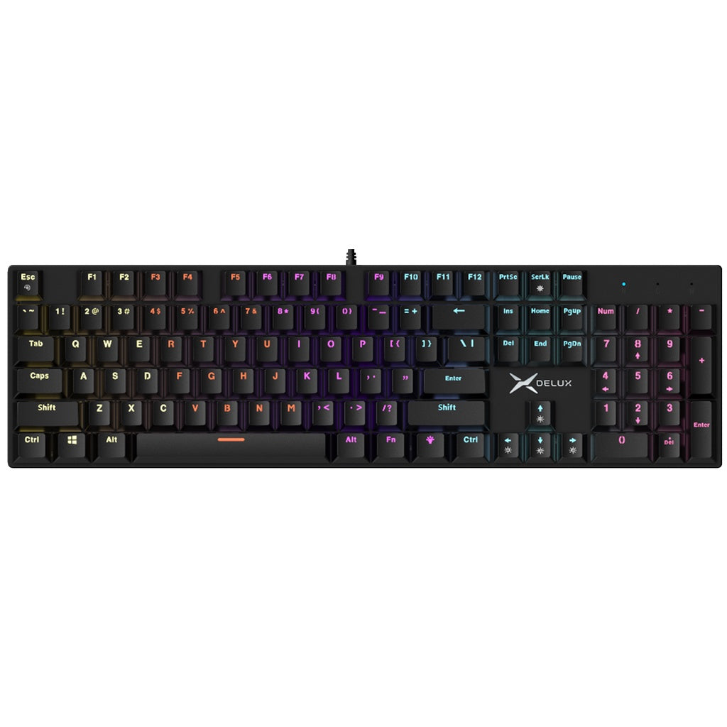 Delux KM55U 104-Keys Wired Mechanical Gaming Keyboard