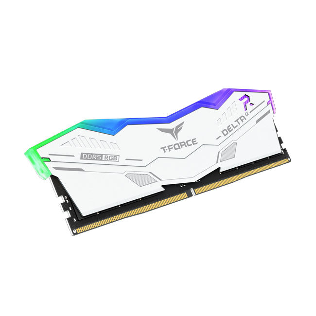 Teamgroup T-Force Delta ARGB 16GB (1x16GB) DDR5 Gaming Desktop Memory (White)
