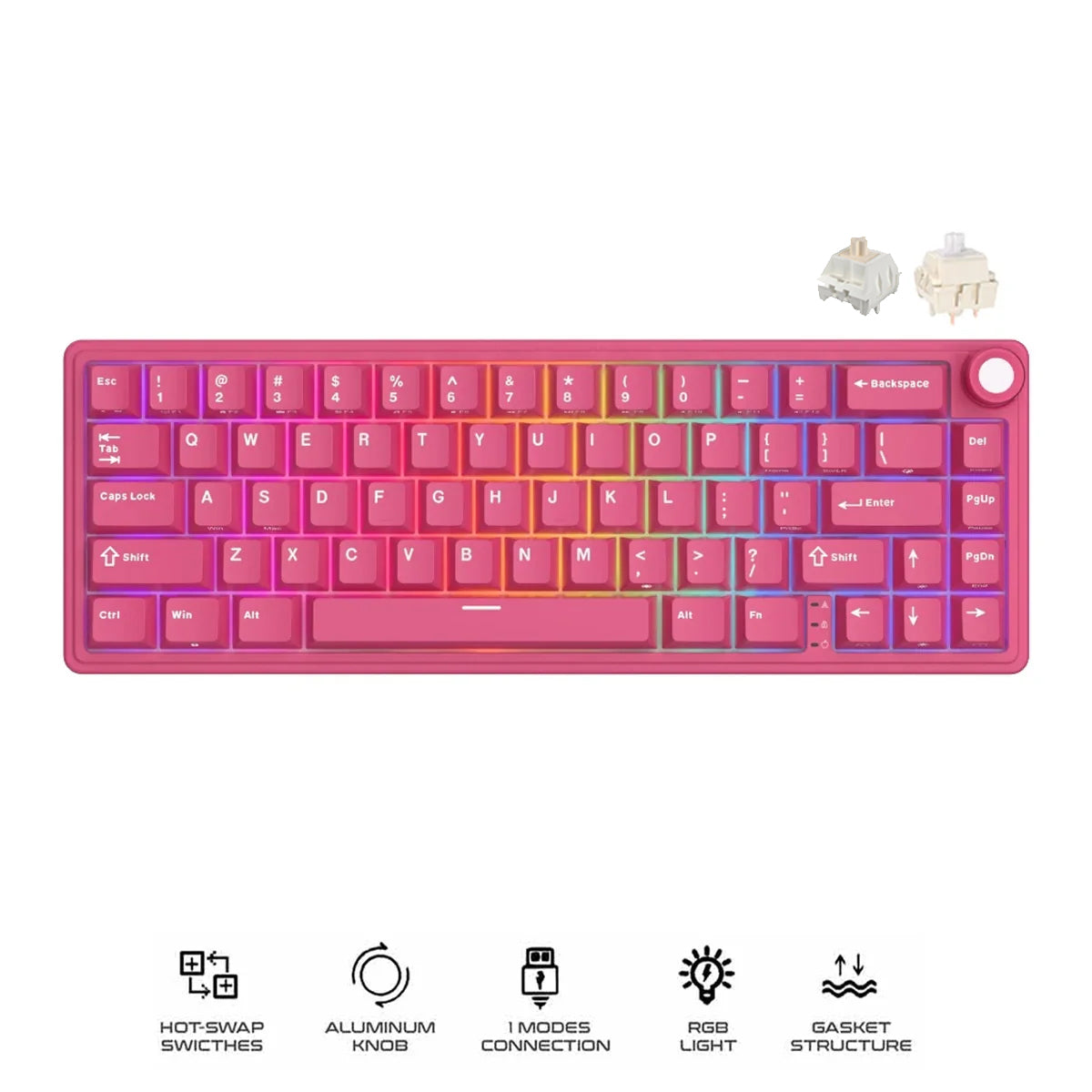 Royal Kludge R65 Single-Mode RGB Hot-Swappable Mechanical Keyboard