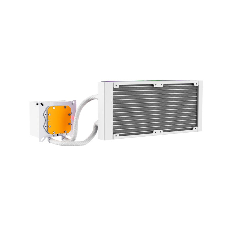 XYZ HydroTemp 240 ARGB Liquid Cooler with Temperature Display (Black, White)
