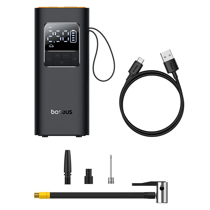 Baseus SuperMini Pro Series Wireless Car Inflator (Cluster Black) (C11159300111-00)