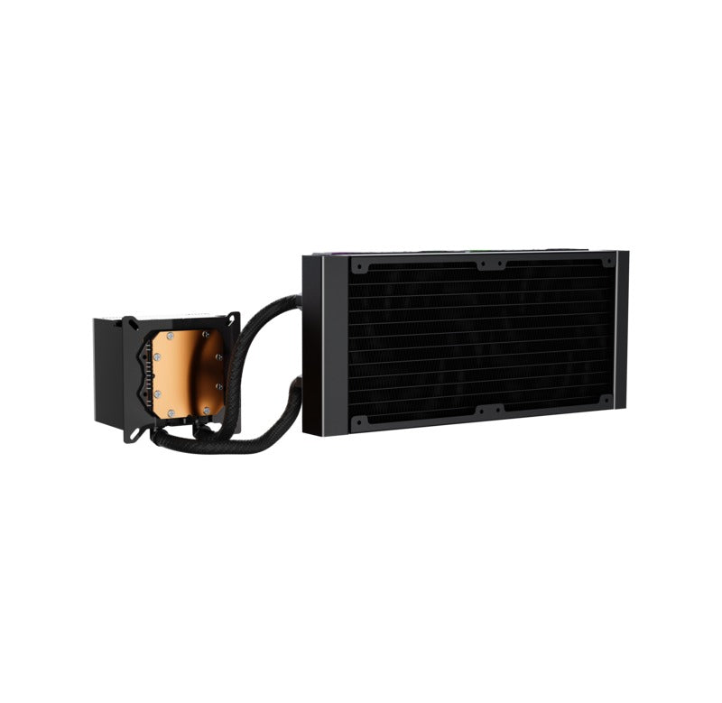 XYZ HydroView AIO 240 ARGB Liquid Cooler with Temperature Display (Black, White)