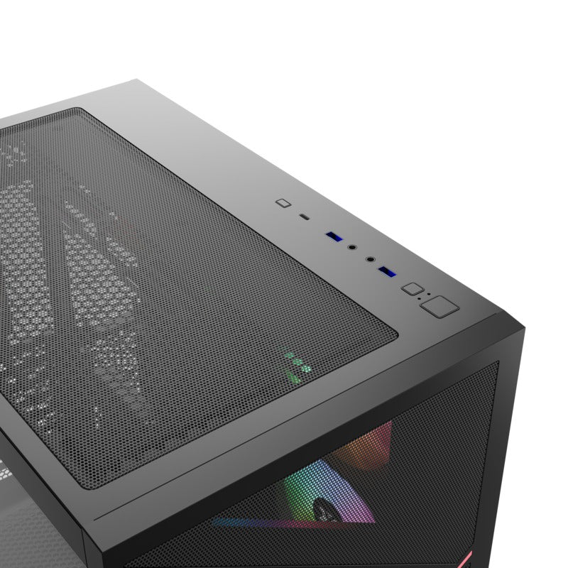 XYZ Qubex ATX PC Case with 4 Pre-Installed 120mm Pulsar ARGB Fans 