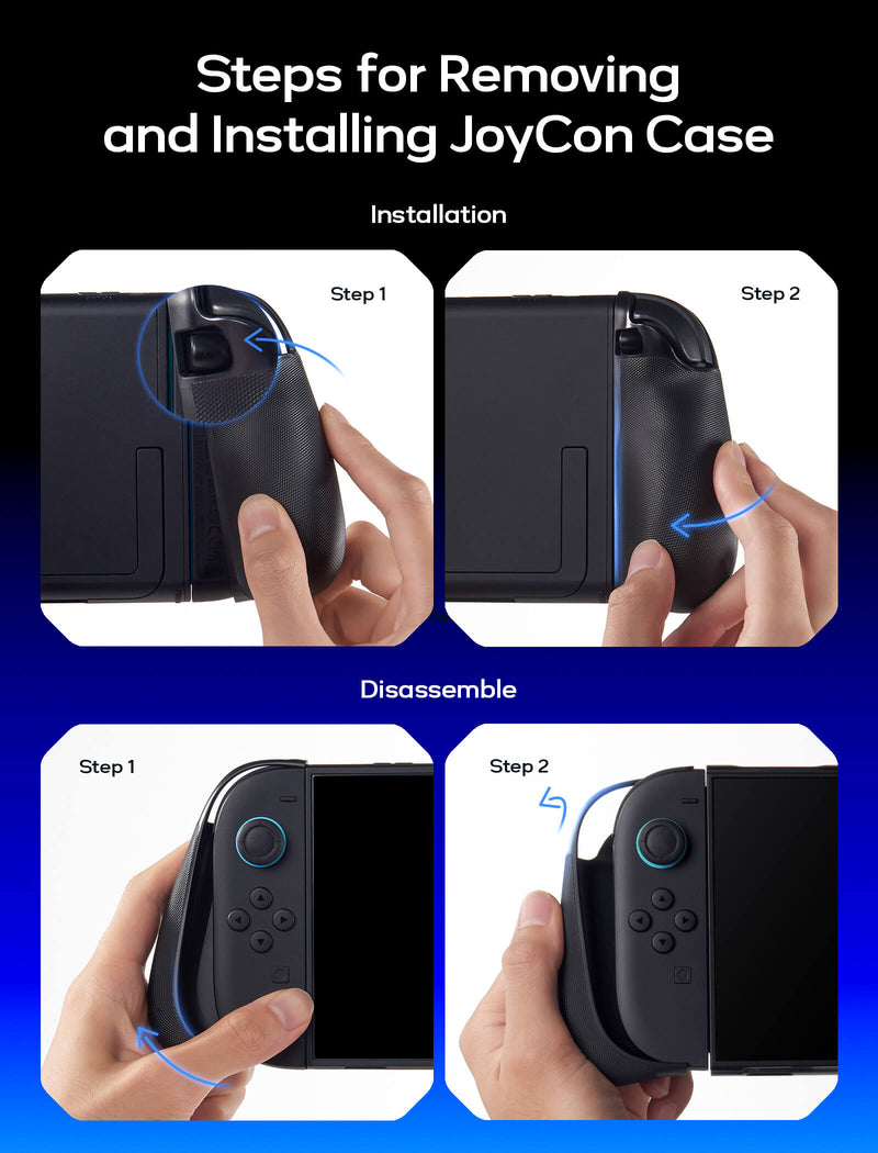 JSAUX Shock-Absorbent Split Storage Case for Nintendo Switch 2 (Black)