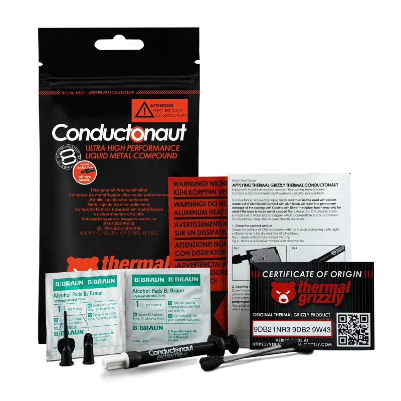 Thermal Grizzly Conductonaut Extreme Ultra High Performance Liquid Metal Compound 1G (TG-CE-001-R)