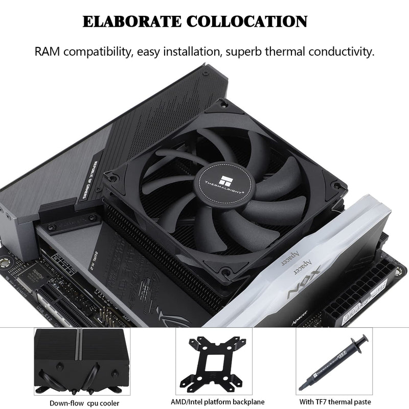 Thermalright AXP90-X53 Full HTPC/ITX Low-Profile CPU Air Cooler (Black)