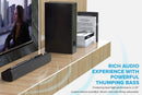 Creative Stage V2 2.1 Soundbar & Subwoofer with Clear Dialog & Surround by Sound Blaster for TV & Desktop Monitor (Black)