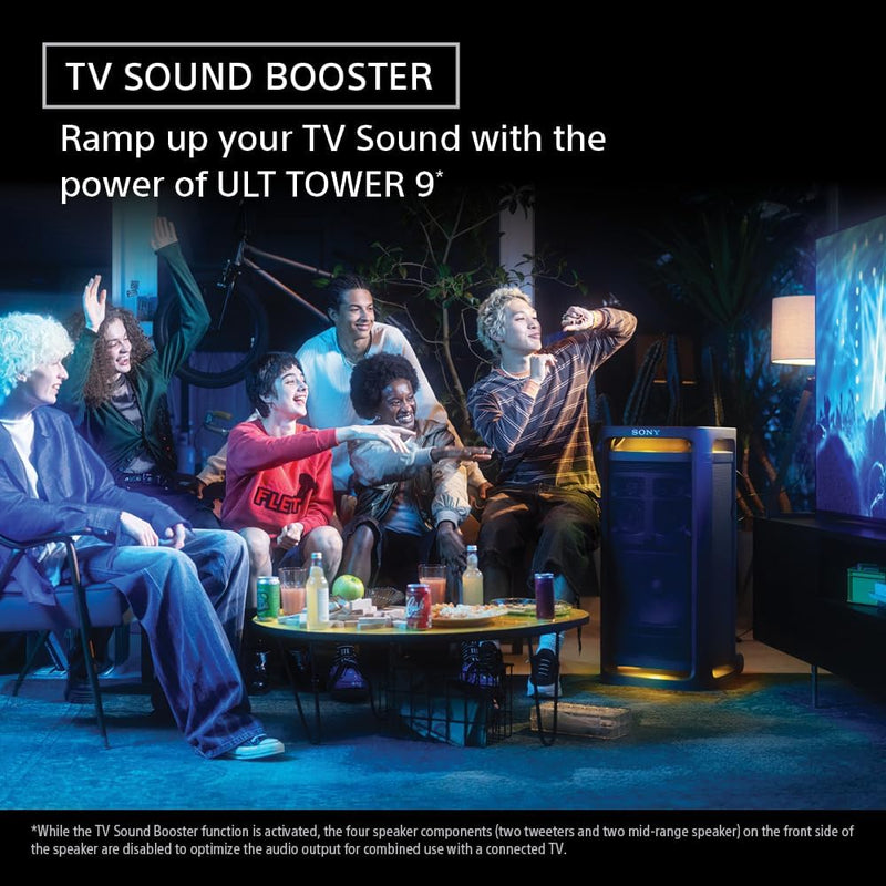 Sony ULT Power Sound Tower 9AC Party Speaker + Wireless Handheld Microphone