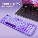 E-Yooso Z-94 Single Light 94-Keys Hot-Swappable Wired Mechanical Keyboard Light Purple (Blue Switch)