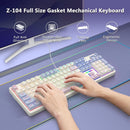 E-Yooso Z-104 RGB Wired Mechanical Keyboard White-Pink-Purple (Silverwood Switch)